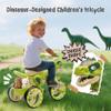 Dinosaur Kids Tricycle for Rider, Toddlers Kid Trike Bike Big Wheel with EVA Wide Flash Wheels, Anti-Slip Pedals, Storage Basket, Music & LED Lights, Kids Bike for 3-6 Year Old Girls & Boys (Green) view 4