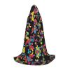 SHLXMDNZ Autism Awareness Puzzle Pieces Heart print Hooded Cape For Teenagers, Perfect cloak for Halloween and Theme Parties view 1