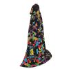 SHLXMDNZ Autism Awareness Puzzle Pieces Heart print Hooded Cape For Teenagers, Perfect cloak for Halloween and Theme Parties view 2