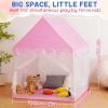 Kid Play Tents for Toddler & Children, Pink Tent with Windows, Children Play House for Indoor & Outdoor & Picnic, 41" L  39" W  50.4" H - Pink view 2
