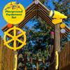 5 Pcs Kids Playground Accessories for Kids Outdoor Plastic Steering Wheel Swingset Phone Pirate Telescope Telephone Safety Handle for Child Backyard Tree House Playhouse Jungle Gym (Yellow Set 1) view 4