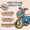 Dinosaur Kids Tricycle for Rider, Toddlers Kid Trike Bike Big Wheel with EVA Wide Flash Wheels, Anti-Slip Pedals,Storage Basket,Music & LED Lights, Kids Bike for 3-6 Year Old Girls & Boys (Blue) view 2