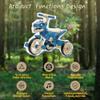 Dinosaur Kids Tricycle for Rider, Toddlers Kid Trike Bike Big Wheel with EVA Wide Flash Wheels, Anti-Slip Pedals,Storage Basket,Music & LED Lights, Kids Bike for 3-6 Year Old Girls & Boys (Blue) view 3