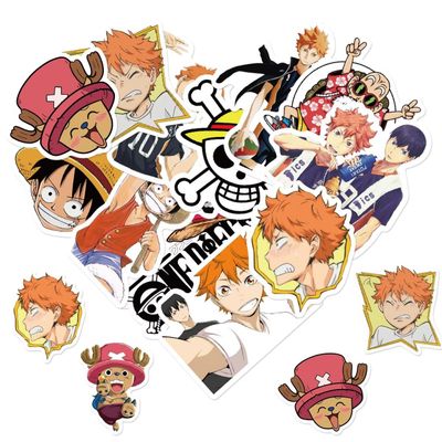 100PCS Japanese Anime Mixed Funny Cartoon Waterproof Sticker for Water Bottles Cartoon Characters Stickers for Kids, Toddlers, Teens, Girls, Adults (Japanese Anime)
