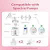 BALIME Pump Parts Compatible with Spectra S1/S2/9 Plus, 2Pcs Duckbill Valves and 2Pcs 27mm Flange (Not Original Spectra Accessories) view 3