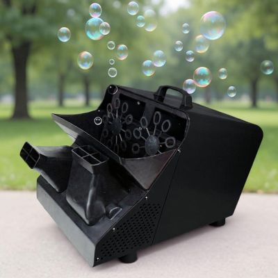 CKJJZY Commercial Bubble Machine Pro - Adjustable Angle (30-90) & Speed Control, 20,000+ BPM, Lightweight & Spill-Proof Design, Upgrade Bubble Blower for Outdoor Wedding Birthday (Black Plug)