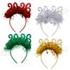 4PCS Christmas Headbands Christmas Hat Headwear view 1
