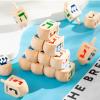 Libima 50 Pieces Hanukkah Wooden Dreidels Natural Wood Dreidels for Hanukkah Party Decorations Projects Crafts Family Party Supplies (2.7 Inch) view 2