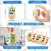 Libima 50 Pieces Hanukkah Wooden Dreidels Natural Wood Dreidels for Hanukkah Party Decorations Projects Crafts Family Party Supplies (2.7 Inch) view 3