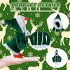 2 Pcs Desk Goose Outfits 7 Inches, Mini Desk Goose Clothes Hoodies 7 Inch Porch Geese Costume Clothing Accessories Magnetic Desktop Geese Statue Table Decor (Red & Green) view 3