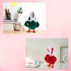 2 Pcs Desk Goose Outfits 7 Inches, Mini Desk Goose Clothes Hoodies 7 Inch Porch Geese Costume Clothing Accessories Magnetic Desktop Geese Statue Table Decor (Red & Green) view 4