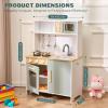 OAPKIJN Play Kitchen for Toddlers, Wooden Toy Kitchen Playset for Kids, Chef Pretend Play Kitchens Set with Sink, Stove, Microwave, Storage and 6PCS Stainless Steel Accessories view 2