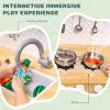 OAPKIJN Play Kitchen for Toddlers, Wooden Toy Kitchen Playset for Kids, Chef Pretend Play Kitchens Set with Sink, Stove, Microwave, Storage and 6PCS Stainless Steel Accessories view 4