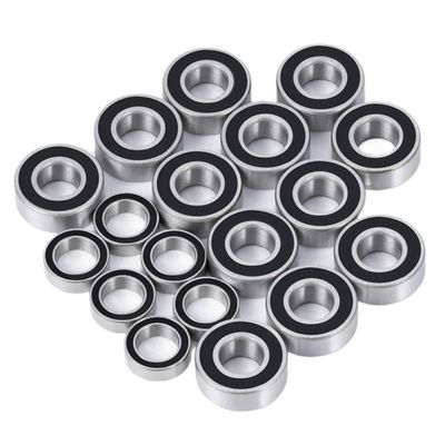 18Pcs Sealed Bearings Set Compatible with M05 M06 Series and CR-X Lowride Models Upgrade Replacement Parts Compatible with RC Car Accessories