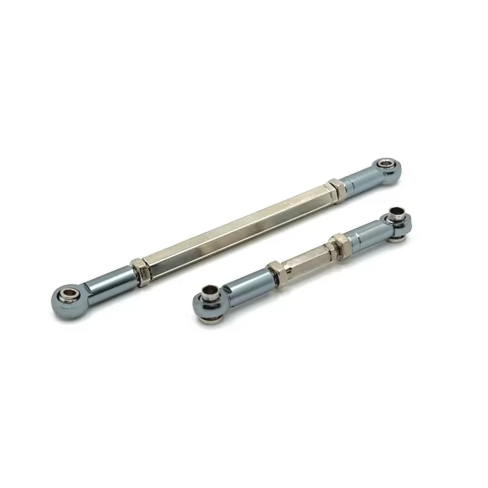Compatible with MN78 for MN82 for MN168 1/12 RC Car Upgrades Parts Accessories Metal Steering Rod Link Rod Tie Rod RC Parts(Gray)
