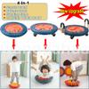 wangdahua Balance Scooter Board for Kids, 4-in-1 Sensory Wobble Board with 5 Balls, Toddler Scooter Boards with Handles, Plastic Rocker Balance Boards Physical Therapy Toys for Kids Age 3-9,Blue view 4