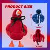 2 Pcs Desk Goose Outfits 7 Inches, Mini Desk Goose Clothes Hoodies 7 Inch Porch Geese Costume Clothing Accessories Magnetic Desktop Geese Statue Table Decor (Red & Blue) view 2