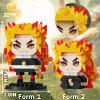 5 Anime Kill Demon-Themed Figures Building Set, 2IN1 Sitting&Standing Models Cute Popular Characters Slayer Micro Brick Head, Japanese Manga Merch Toy Decor Valentine's Day Gift for Fans(1140 Pcs) view 4