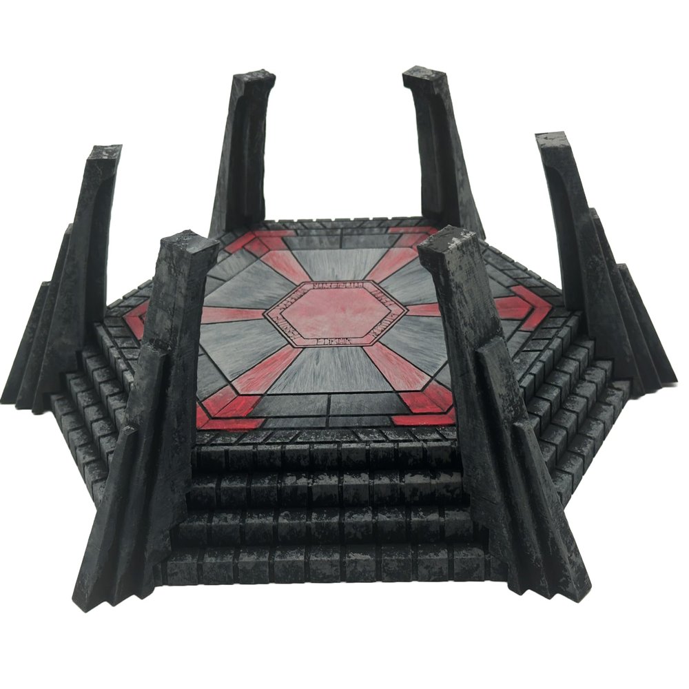 Legion Terrain - Ancient Dark Outer Sanctum - Miniature Tabletop Wargaming Terrain (Painted)