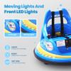 [2025 Upgraded] ALPHAKIDS 12V Smart Bumper Cars for Kids Ages 1.5-6 Years Toddlers Baby,Remote Parent Control,360 Spin,LED Lights Bluetooth Music with DIY Stickers,Easy Drive Ride-On(Sky Blue) view 3