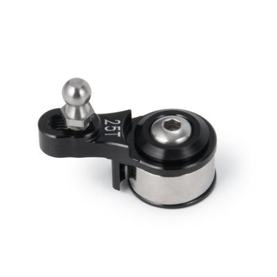 Adjustable 25T Servo Saver Arm Aluminium Compatible with 1 10 Scale RC Crawler Cars Like TRX6 TT01 and Similar Models(Black)