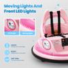 [2025 Upgraded] ALPHAKIDS 12V Smart Bumper Cars for Kids Ages 1.5-6 Years Toddlers Baby,Remote Parent Control,360 Spin,LED Lights Bluetooth Music,DIY Stickers,Easy Drive Ride-On(Vitality Pink) view 3