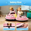 [2025 Upgraded] ALPHAKIDS 12V Smart Bumper Cars for Kids Ages 1.5-6 Years Toddlers Baby,Remote Parent Control,360 Spin,LED Lights Bluetooth Music,DIY Stickers,Easy Drive Ride-On(Vitality Pink) view 4