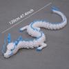 47.5inch Large 3D Printed Dragon,Flexible Joint Animal lacertid Figurines, Home Office Decor,Fidget Toy for Adults Teens Boy Festival Gifts,Easter Basket Stuffers ,Executive Desk Toy (white A) view 3