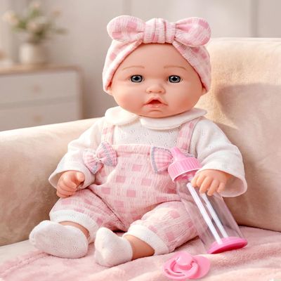 12" Girl Baby Doll Playset With Accessories And Clothes In Gift Box For Little Girls,12 Inch Small Realistic Baby Dolls Pacifier Bottle Pretend Baby Care Toy Set For Child Toddler 3+ Gift Collection