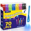FURWEY Invisible Ink Pens,70 Pack UV Light,Kids Secret Spy Pen, Party Favors view 1