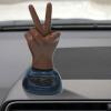 Solar Powered Dashboard Decor - 2 Finger Waving Figure Toy, Hilarious Prank Car Interior Accessory | Animated Novelty Gift, Express Your Mood Reaction Fun view 2