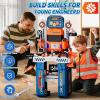 Kids Tool Bench Set with Electric Drill & Work Clothes, 68 PCS Realistic Toddler Tool Set for Ages 3-5, STEM Workbench Toy for Boys Girls, Pretend Play Construction Kit, Birthday Gift view 2