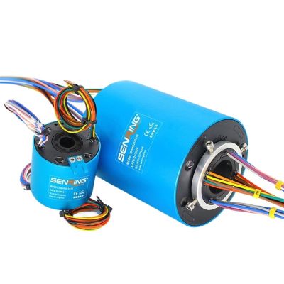 Slip Ring with Hole Size 38.1mm OD 99mm Rotating Conductive Hallow Shaft Slip Rings 12/18/24 Wires 10A Rotary Union(38.1x99mm 18CH 5A)