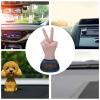 Waving Finger Dashboard Toy - Solar Powered Prank Decor, Hilarious Car Interior Novelty Figure | Express Your Mood Reaction Fun Office Environment, Animated Gift view 4