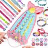 2-in-1 Friendship Bracelet Making Kit, Arts and Crafts for Girls Ages 8-12, Jewelry Making KitDIY Travel Activity Toys, Christmas Birthday Easter Gifts for 6 7 8 9 10 11 12 Year Old Girls (Pink) view 1
