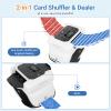 BEE&FLOWER Card Shuffler and Dealer 2-in-1 Automatic Programmable Multiple Game Modes Low Noise Dealing for Poker, Blackjack and More, 1-8 Players view 3