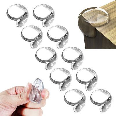 10pcs Corner Protector Baby, Baby Proof Corners and Edges, Clear Table Corner Covers Baby, Corner Guards for Table Edges & Sharp Corners (10pcs Round)
