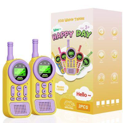 Ptnerbeh Walkie Talkies for Kids Toys: Toys for 3-12 Year Old Boys Girls - 22 Channels 2 Way Radio Toy with Backlit LCD Flashlight - 3 Miles Range for Outside/Camping/Hiking (2-Pack)