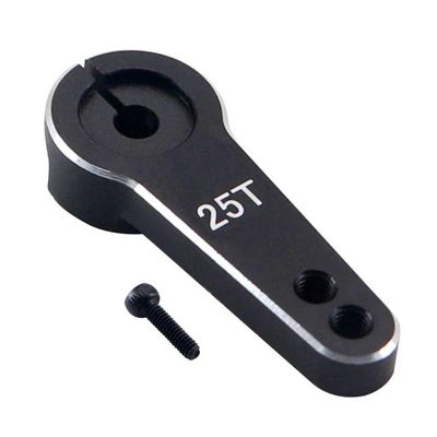 35mm Metal RC Servo Arm 25T Tooth 1pcs Steering Part Compatible with 1 10 Scale RC Crawler Cars and TRX6 Models(Black)