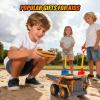 HuiJuKeJi Remote Control Dump Truck - 360 Rotating Metal Bed, 9-Channel RC Construction Toy for Indoor Outdoor Play, Rechargeable with Lights & Sounds, for Kids Ages 6+ view 2