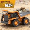 HuiJuKeJi Remote Control Dump Truck - 360 Rotating Metal Bed, 9-Channel RC Construction Toy for Indoor Outdoor Play, Rechargeable with Lights & Sounds, for Kids Ages 6+ view 4