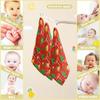 Burbuja Christmas Tree Baby Washcloths - Muslin Cotton Soft Absorbent Towel for Newborn Baby Sensitive Skin - Essential Item, 12x12 in, 3 Pack view 4