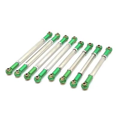 8pcs RC Car Metal Adjustable Chassis Linkage Set Compatible with 1 12 Scale MN128 Model Upgrade Parts Compatible with MN Series Vehicles(Green)