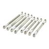 8pcs RC Car Metal Adjustable Chassis Linkage Set Compatible with 1 12 Scale MN128 Model Upgrade Parts Compatible with MN Series Vehicles(Silver) view 1