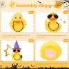 CoFuBcad Halloween Rubber Duck Dashboard Decoration, Car Ornament Accessories Rubber Ducks with Witch Hat Glasses, Halloween Celebration Party Office Desk Gifts view 3