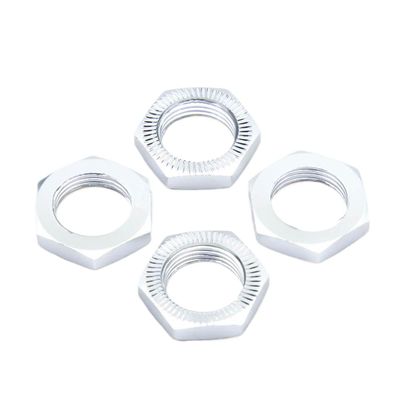 4Pcs 17mm Wheel Hex Hub Nuts Mount Compatible with 1 8 Scale RC Crawler Car Upgrade Parts 77086 4 Fits 1 8 RC Models(Silver)