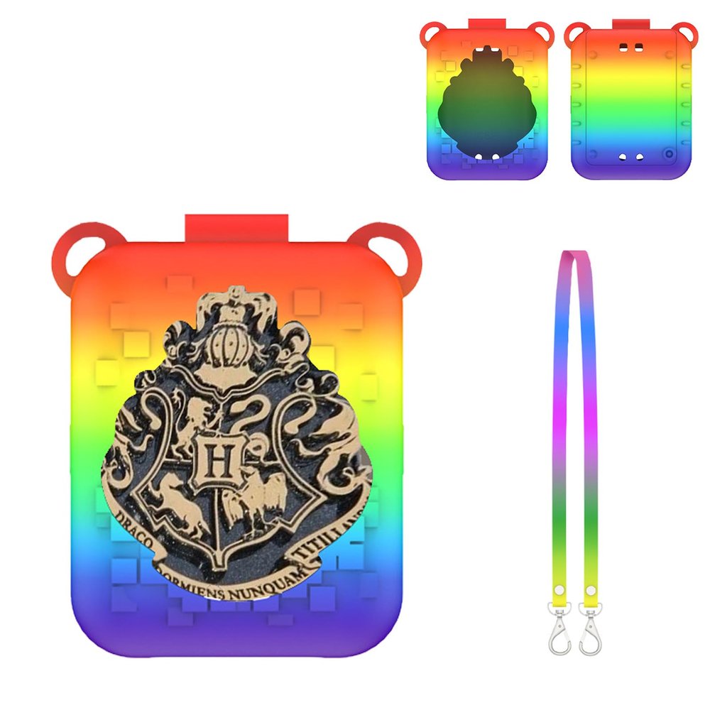 Case for Bitzee Interactive Toy Harry Potter Soft Silicone Protective Cover, Shockproof Anti-Scratch Dustproof Sleeve for Electronic Pet Device, Skin-Friendly Anti-Slip Protective Shell(Rainbow)