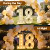 Mixifox 18 Light up Numbers 3 Feet Tall, 18 Marquee Numbers for Party, 18th Birthday Decorations, Big 18 Sign with Light for Anniversary, Birthday Backdrop Decor view 4