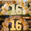 Mixifox 16 Light up Numbers 4 Feet Tall, 16 Marquee Numbers for Party, Sweet 16 Birthday Decorations, Big 16 Sign with Light for Anniversary, Birthday Backdrop Decor view 4
