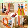 Flexible Race Track Toys for Kids: 15 Ft Rolls Up DIY Racetrack with 4 Cars & 10 Suction Cups - Compatible with Hot Wheels and Diecast 1/64th Cars - Birthday Gifts for Age 3-8 Years Old Boys Girls view 3